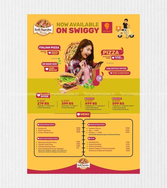 Menu Card (One Page)