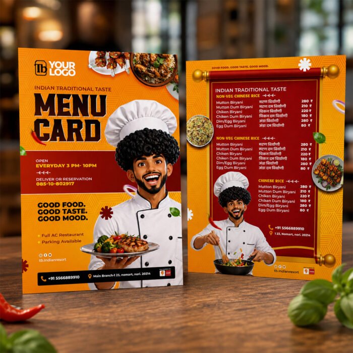 Menu Card PSD