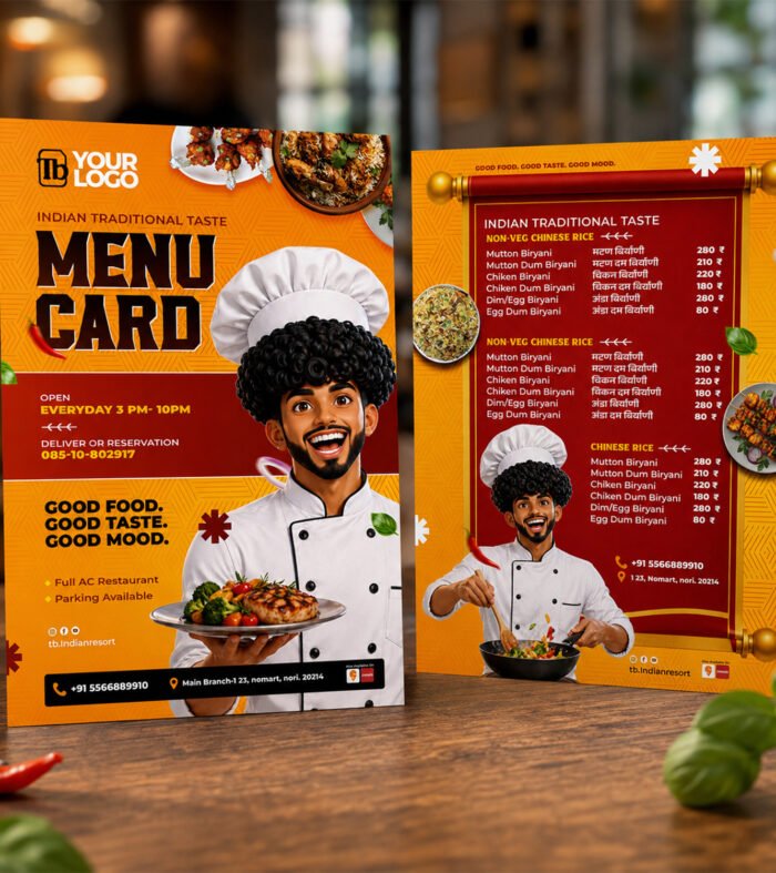 Menu Card PSD