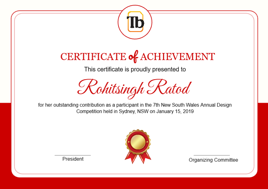 Certificate of Achievement
